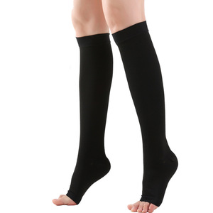 Calcetines de Compresión de Manga Larga con Cierre, Color Negro, <span class=keywords><strong>para</strong></span> Venas Varicosas, de Nailon y Algodón, 15-20 mmHg - Product Image 2
