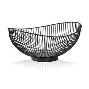 ที่ขายดีที่สุดลวดโลหะผลไม้ตะกร้าชามผลไม้แห้ง Candy คอนเทนเนอร์สีดําตกแต่งชามทาสีเสร็จสิ้นเหล็ก - Product Image 4