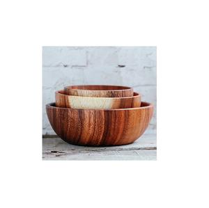 Bol en bois de la plus haute qualité pour la soupe aux salades service de ferme bol en bois décoratif de forme ronde avec vente - Product Image 2