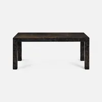 Table à manger - Noyer noir, finition grain de bois unique, design extensible et peu encombrant