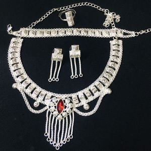 Collier œil en pierre rouge pour goodlucky, bijoux de mode pour femmes, STANDARD européen 925 microns plaqué argent - Product Image 4