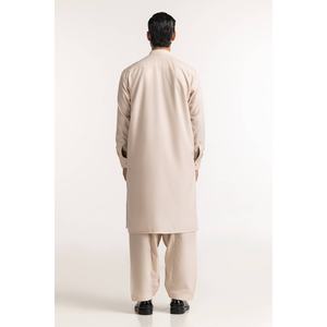 Costume de mariage beige basique pour homme, coupe ajustée SK-PSD24-007, respirant, style simple boutonnage, fermeture à braguette boutonnée avec imprimé - Product Image 1