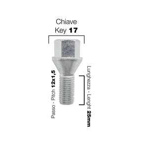 10 tornillos ch.17 12X1.5 l.25mm - Product Image 2
