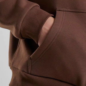 Fabricants de sweats à capuche zippés surdimensionnés pour hommes de qualité supérieure en gros, sweats à capuche zippés à épaules tombantes en molleton 100% coton personnalisés pour hommes - Product Image 6