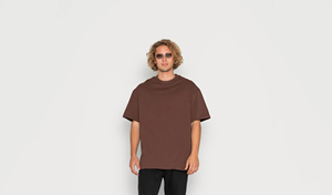 T-shirt oversize pour homme - Séchage rapide, coton respirant, poids lourd, coupe ample, épaules tombantes - Style streetwear, uni, grande taille, épaules tombantes - Product Image 3
