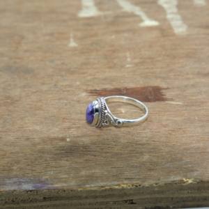 Anillo de Plata de Ley 925 con Charoita Natural Morada en Corte Marquesa, Hecho a Mano con Filigrana, para Mujer, Novia, Regalo de Navidad - Product Image 2