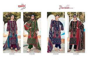 Costume ethnique exclusif Salwar Kameez pour femmes avec tissu Georgette et beau travail à la main au meilleur prix - Product Image 3