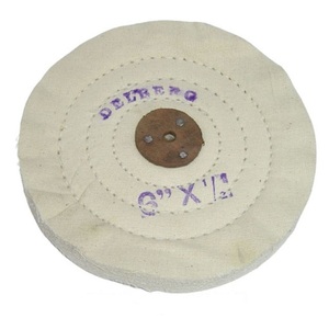 Buffs de Calico sin blanquear con centro de cuero cosido 4 "X 40 herramientas de joyería herramientas de fabricación de joyas - Product Image 1