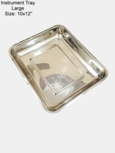 Plateau pour instruments médicaux en acier inoxydable chirurgical, tailles petite, moyenne et grande, avec couvercle, stérilisation manuelle, certifié CE ISO13485 - Product Image 6