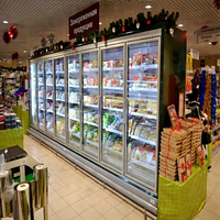 Réfrigérateur commercial vertical à porte vitrée pour supermarché