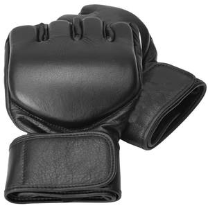 Gants de boxe MMA personnalisés avec logo pour l'entraînement aux arts martiaux, en cuir/cuir PU, fermeture à boucle et crochets pour le bracelet, DG 59 - Product Image 3