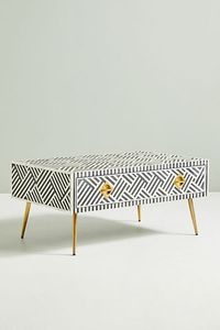 BONE INLAY MEUBLES artisanat tradition personnalisé et Floral Table de Chevet Armoire Os Incrustation Salon de l'Inde - Product Image 5