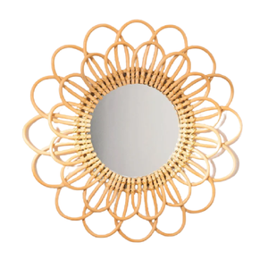 Newest Design 100% Eco-friendly Rattan <b>Mirror</b> Wall <b>Hanging</b> Home Hotel Decoration Wholesales From Vietnam - Product Image 1