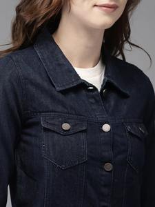 2025 High Quality Fitted <b>Women's</b> Denim <b>Jacket</b> Distressed Ripped Style Fur Details Cotton-Filled Wholesale Price <b>for</b> Autumn - Product Image 6