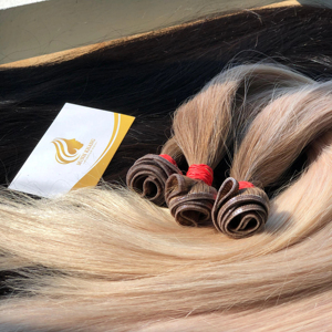 Para 100% Real Virgin Remy Extensiones de cabello vietnamita Ombre Color claro Cutícula Alineada Cinta Cabello Blanqueado - Product Image 1