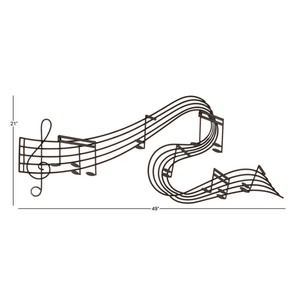 Notas musicales decoración de pared de Metal Interior Exterior colgante de pared hotel restaurante hogar sala de estar dormitorio artes decorativas al por mayor - Product Image 3