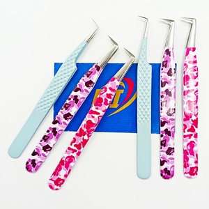 Professional Precision Anti-Magnetic <b>Eyelash</b> Tweezers for Volume Classic Lashes Stainless Steel Pointed Tip 90 Degree Tweezers - Product Image 5