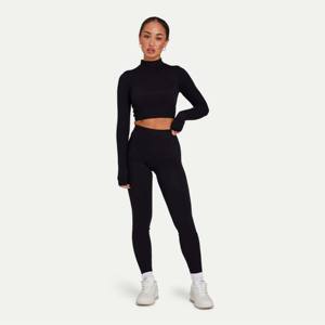 High Waist <b>Knitted</b> Yoga <b>Leggings</b> for Women-Customizable Colors & Logo Breathable Anti-Bacterial Seamless Sporty Gym Wear - Product Image 1