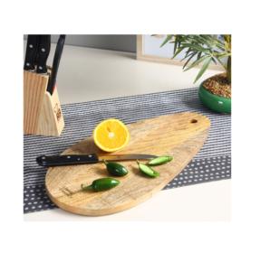 Tabla de cortar de bambú duradera de tendencia, bandeja para servir de madera para cocina con ranura profunda para jugo, apta para lavavajillas - Product Image 1