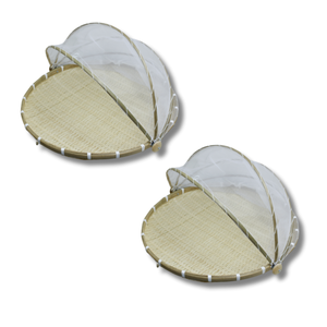 PRODUCTO CALIENTE BANDEJA DE BAMBÚ tejida a mano a bajo precio Cesta duradera y ecológica para organización de cocina y prueba de pan - Product Image 1