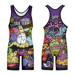Combinaisons de lutte personnalisées de qualité supérieure, vêtements de sport par sublimation, combinaisons de lutte - Product Image 5