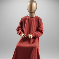 Abaya respirante haute performance pour enfants 2026, séchage rapide, grande taille, tenue de prière modeste longue jusqu'au sol pour filles
