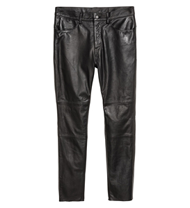 Faux leather <b>trousers</b> for men designed with a skinny fit and cool modern aesthetic for all seasons breathable - Product Image 6