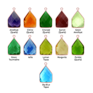 Pendentif Morganite en forme de cerf-volant à facettes en or plaqué or pour la fabrication de colliers, bijoux à lunette faits à la main - Product Image 6