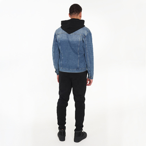 Chaquetas vaqueras para hombre de alta calidad superventas logotipo personalizado impreso con capucha soporte patrón de luz suministro directo de fábrica - Product Image 5