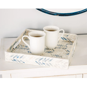 Plateau de service sans danger pour le contact alimentaire, motif floral, nacre, incrustation décorative, écologique, de qualité commerciale, vadrouille Vietnam - Product Image 6