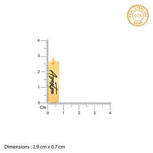 Collar con colgante fino con nombre de barra vertical dorada personalizada - Product Image 6