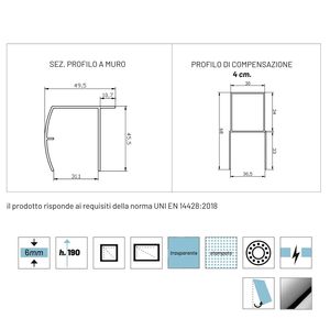 Florian S194F porta doccia scorrevole 6mm cristallo cromato IX box doccia-estensioni previste da 190 a 19... - Product Image 4