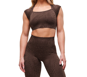 Ensemble de yoga écologique Leggings en coton biologique durable avec haut de soutien-gorge - Product Image 6