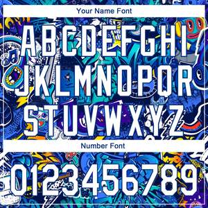 Respirant motif graffiti personnalisé blanc Royal 3D Performance Golf Spread Colar Polo Shirt parfait pour les marques et vêtements de plein air - Product Image 5