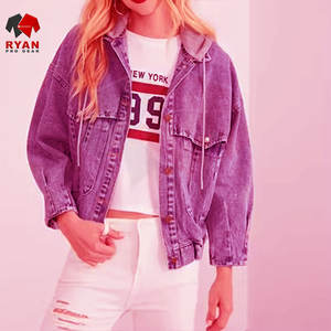 ผู้ผลิตเสื้อแจ็คเก็ตยีนส์ผู้หญิง รับผลิตแบบ OEM ODM เสื้อแจ็คเก็ตยีนส์แฟชั่นลำลองสำหรับผู้หญิง ขายส่ง - Product Image 5