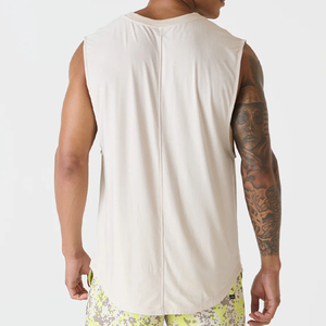 เสื้อกล้าม96% 4% โพลีเอสเตอร์สำหรับผู้ชายเสื้อกล้ามใส่เล่นยิมผ้าสแปนเด็กซ์พื้นหอยเชลล์โลโก้ตามสั่ง - Product Image 4