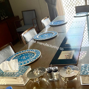 Placas de cargador de plata y oro antiguo de diseño barroco al por mayor, placas inferiores de plástico, decoración elegante PARA CENA DE BODA y hogar - Product Image 5