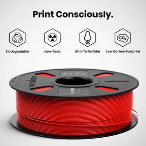 PLA 1.75 มม. 1 กก. สีแดงนิวเคลียร์ เส้นพลาสติกสำหรับพิมพ์ 3 มิติ ขนาด 0.03 มม. พิมพ์ง่าย ยึดติดแน่น ทนความร้อน 200 องศาเซลเซียส ตัดได้ - Product Image 5