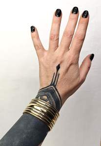 Brazalete de latón crudo de 69mm, brazalete de incrustaciones, brazalete de canal en blanco, pulsera ancha hecha a mano, latón crudo - Product Image 4