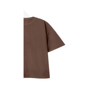 Camiseta Larga de Manga Media con Cuello Redondo para Mujer, Talla Grande, 100% Algodón Orgánico, Transpirable, Ecológica, Informal, Color Marrón - Product Image 6