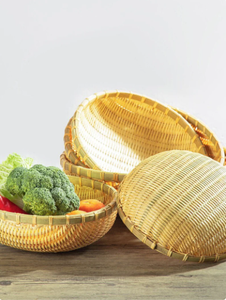 100% ธรรมชาติเป็นมิตรกับสิ่งแวดล้อมที่ทำด้วยมือตะกร้าไม้ไผ่,ตะกร้าเก็บอาหารจากเวียดนามผู้ผลิต - Product Image 2