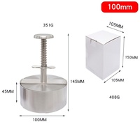 Presse à viande pour hamburgers en acier inoxydable léger et durable, fabriquée directement par le fabricant, facile à nettoyer et à utiliser.