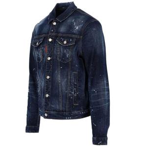 Venta al por mayor chaqueta de mezclilla desgastada de los hombres de algodón de alta calidad chaqueta personalizada botón reversible lavado para el invierno más opciones de tamaño - Product Image 3