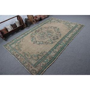Tapis turc 5,4 x 8,1 pieds, tapis en laine vintage brun ombré - Product Image 2