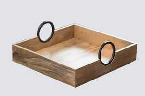 Plateaux de service en bois de qualité supérieure faits à la main à taille personnalisée modèles classiques pour hôtels restaurants usage domestique - Product Image 6