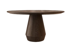 Mesa de comedor redonda con acabado elegante de primera calidad, diseño contemporáneo de madera maciza para casas, apartamentos, villas u hoteles - Product Image 3