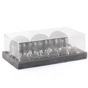 Exclusivo Juego de Tazas de Té de Resina Epoxi Istikana con Tapa Acrílica, 12 Tazas y Platos, Caja de Regalo para Celebraciones de Ramadán, Eid y Bodas - Product Image 4