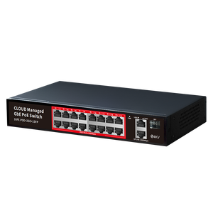 สวิตช์ PoE แบบคลาวด์อัจฉริยะ 16 พอร์ต 100Mbps + 2 พอร์ต Gigabit Uplink + 1 พอร์ต <span class=keywords><strong>SFP</strong></span> สำหรับกล้องวงจรปิด <span class=keywords><strong>Hikvision</strong></span> - Product Image 4