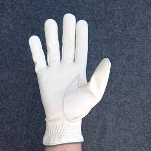 Guante de golf de cuero Cabretta suave de primera calidad Diseño transpirable con manoplas deportivas con correa ajustable-Color blanco - Product Image 2