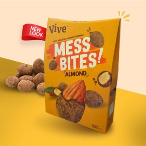 VIVE SNACK Mess Bites Almond Dirty Beans 65% Dark Solid Unsweetened <b>Chocolate</b> Gourmet Indulgence 100g (4oz) - Product Image 1